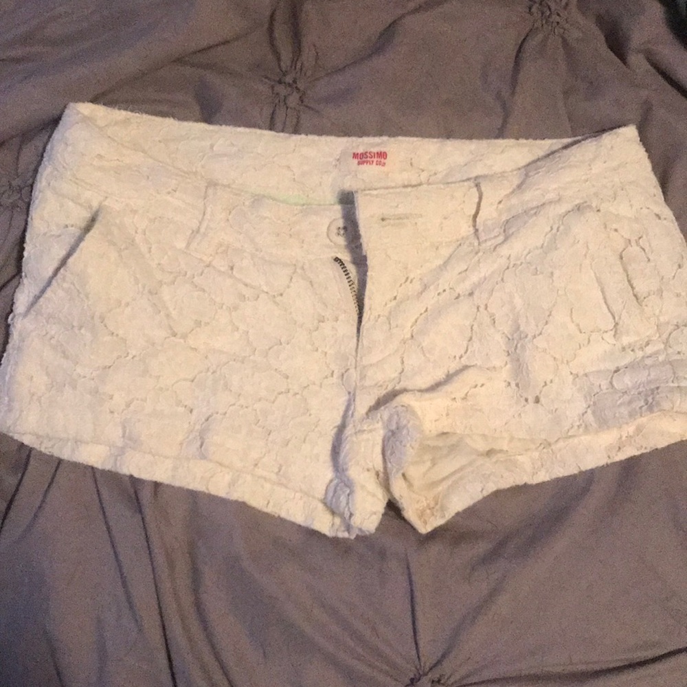 EUC white lace shorts